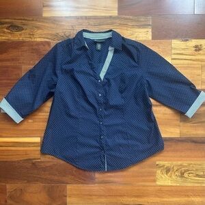 Lane Bryant 3/4 Sleeve Button Down Shirt